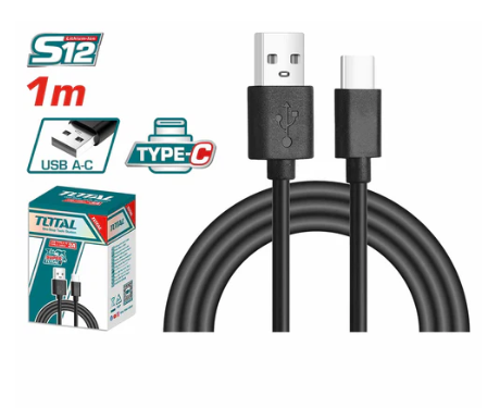 Total TIUCC01 USB Type-A to Type-C Cable – Durable Sync & Fast Charging Cable for Modern USB-C Devices