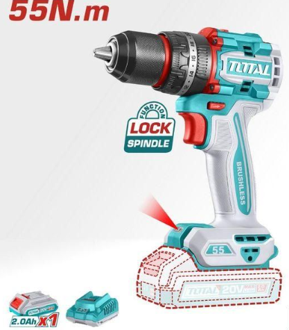 Total TDLI205582 Compact Brushless Cordless Drill – High-Efficiency Power, Precision Control & Everyday Versatility