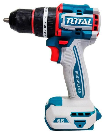 TOTAL TIDLI20668 Compact Brushless Cordless Impact Drill – High-Response Power Tool for Precision Drilling & Heavy-Duty Fastening