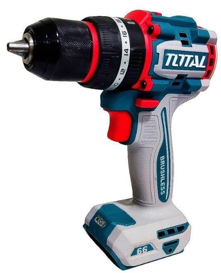 TOTAL TIDLI20668 Compact Brushless Cordless Impact Drill – High-Response Power Tool for Precision Drilling & Heavy-Duty Fastening