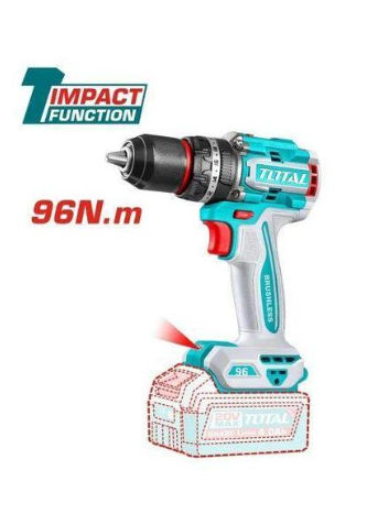 TOTAL TIDLI20968 Brushless Cordless Impact Drill – High-Torque Cordless Power Tool for Precision Work & Demanding Applications