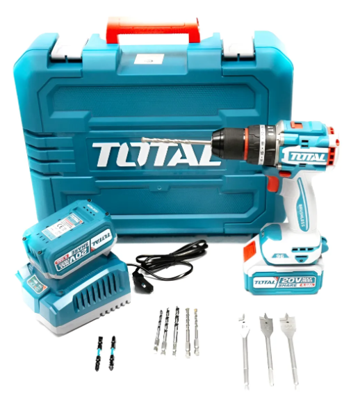 TOTAL TIDLI20968 Brushless Cordless Impact Drill – High-Torque Cordless Power Tool for Precision Work & Demanding Applications