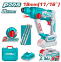 TOTAL TRHLI201881 Cordless Rotary Hammer – Heavy-Duty Cordless Drilling & Chiseling Tool for Concrete, Masonry & Construction Work