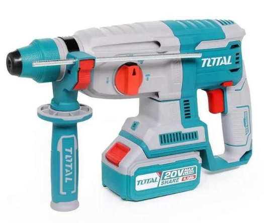 TOTAL TRHLI202287 Cordless Rotary Hammer 20V – High-Impact Concrete & Masonry Drilling Tool for Professional Construction Tasks