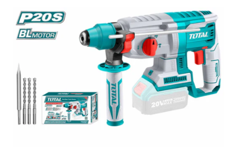 Total TRHLI202289 20V Lithium-Ion Rotary Hammer – Cordless Heavy-Duty Drill for Concrete, Masonry & Structural Work