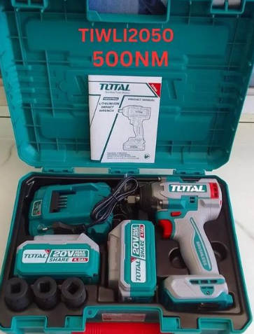 Total TIWLI2050 20V Lithium-Ion Cordless Impact Wrench – Heavy-Duty High-Torque Tool for Automotive, Garage & Assembly Work