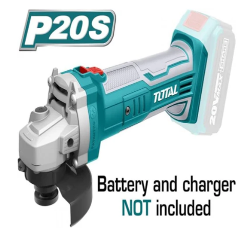 Total TAGLI1151 20V Lithium-Ion Angle Grinder – Compact Cordless Cutting & Grinding Machine for Metalwork, Fabrication & Site Tasks