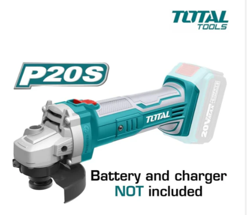 Total TAGLI1151 20V Lithium-Ion Angle Grinder – Compact Cordless Cutting & Grinding Machine for Metalwork, Fabrication & Site Tasks
