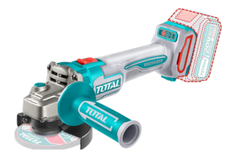 Total TAGLI211541 20V Lithium-Ion Cordless Angle Grinder – Portable High-Agility Grinder for Cutting, Finishing & Fast Jobsite Adjustments
