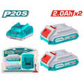 TOTAL P20S Lithium-Ion Battery & Charger Kit TFBCPK1222 – Integrated Power & Charging Solution for TOTAL 20V Cordless Tool Systems
