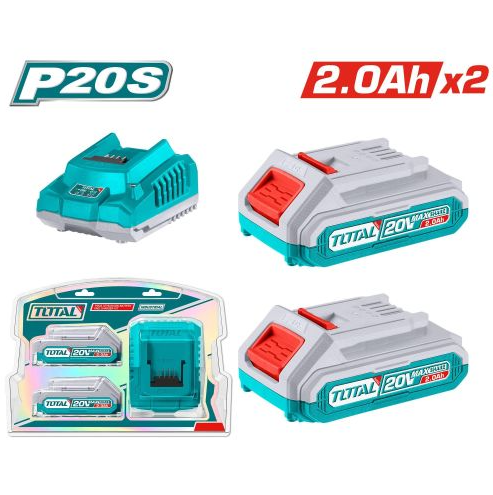 TOTAL P20S Lithium-Ion Battery & Charger Kit TFBCPK1222 – Integrated Power & Charging Solution for TOTAL 20V Cordless Tool Systems
