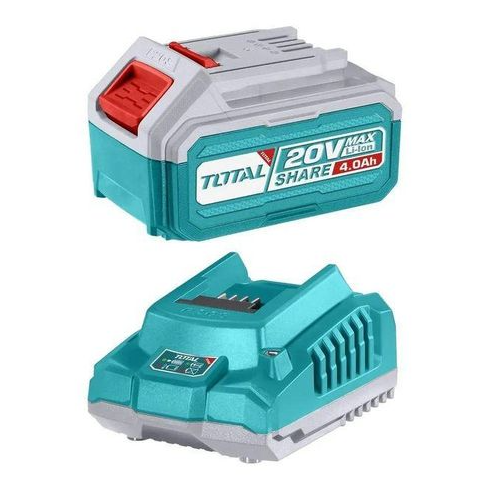 Total TFBCPK1214 P20S 4.0Ah Lithium-Ion Battery & Charger Kit – Extended Runtime Power Bundle for Total 20V Cordless Tools
