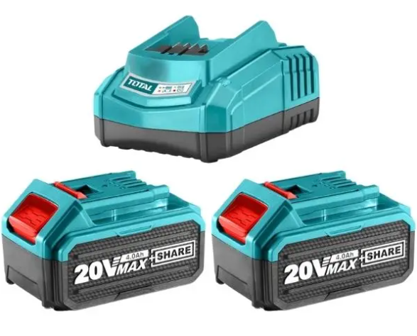 Total TFBCPK1424 P20S 20V Lithium-Ion Battery & Charger Kit – Complete Cordless Power Solution for Total P20S Tools & Continuous Workflows