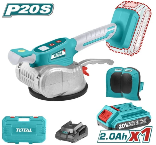 Total TTVLI20101 20V Li-Ion Tile Vibration Machine – Cordless Tile Leveling & Air Bubble Removal Tool for Precision Installation Work