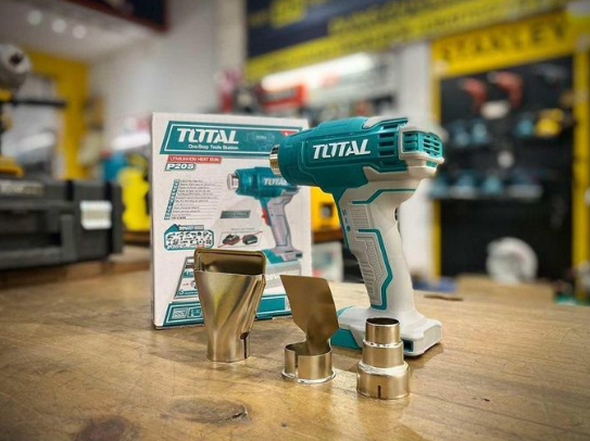 TOTAL TBLI2002 Cordless Heat Gun 20V – Portable Hot Air Tool for Shrink Wrapping, Paint Removal, Drying & Workshop Applications