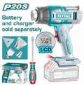 TOTAL TBLI2003 Cordless Heat Gun 20V – Compact Portable Hot Air Tool for Shrink Tubing, Paint Stripping, Drying & Precision Heating Tasks