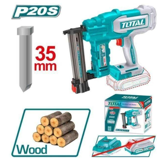 Total TCBNLI2005 20V Cordless Brad Nailer – Precision Finish Nailing Tool for Trim, Carpentry, Upholstery & Woodworking