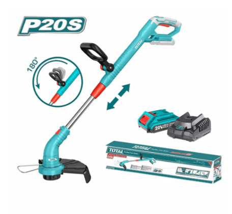 TOTAL TGTLI20301 20V Lithium-Ion Grass Trimmer – Agile Cordless Cutter for Clean Edges, Fast Lawn Touch-Ups & Effortless Garden Control