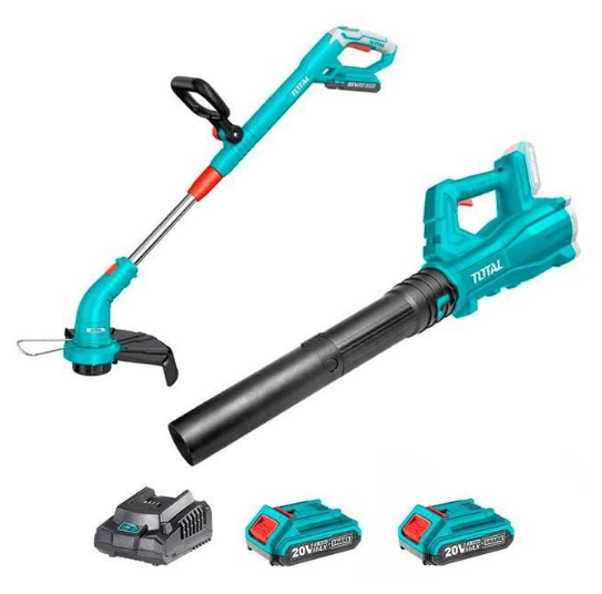 TOTAL TOSLI23024 Cordless Grass Trimmer Kit – All-In-One 20V Lithium Garden Tool for Effortless Lawn Edges, Rapid Clean-Ups & Cord-Free Yard Care