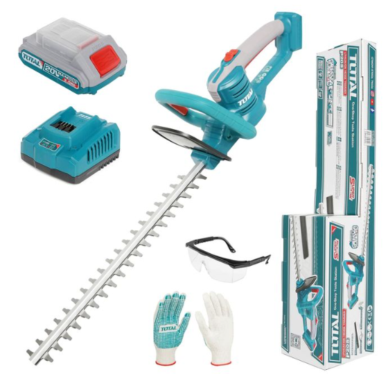 TOTAL THTLI20461 20V Lithium-Ion Hedge Trimmer – Cordless Precision Cutter for Clean Lines, Fast Garden Shaping & Effortless Shrub Maintenance