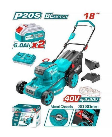 TOTAL TLMLI20186 20V Cordless Lawn Mower – Compact Battery-Powered Mowing System for Clean Cuts, Agile Lawn Care & Effortless Garden Maintenance