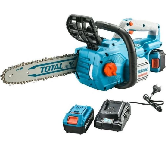 TOTAL TGSLI201286 20V Lithium-Ion Chain Saw – Cordless Wood-Cutting Power Tool for Fast Branch Removal, Clean Cuts & Effortless Outdoor Work
