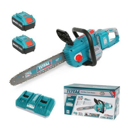 TOTAL TGSLI401682 20V Lithium-Ion Chain Saw – High-Efficiency Cordless Saw for Decisive Cuts, Fast Wood Handling & Modern Outdoor Maintenance
