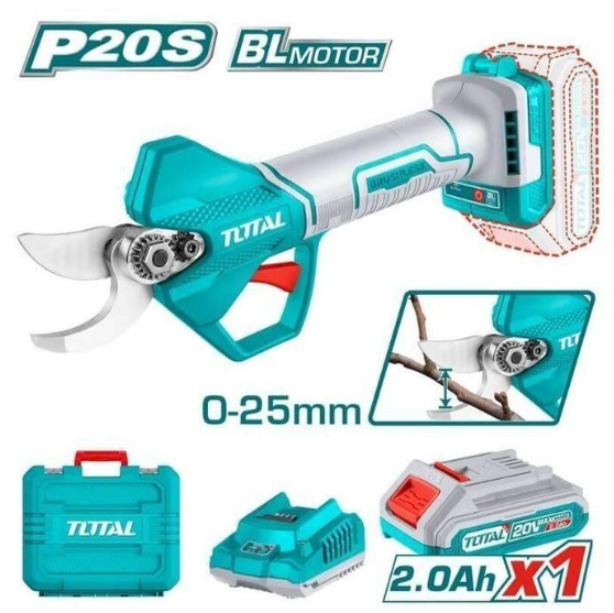 TOTAL TSSLI202581 20V Lithium-Ion Brushless Motor Shear – Precision Cordless Cutting Tool for Effortless Pruning, Clean Plant Care & Smooth Garden Detailing