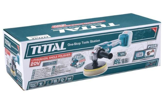 TOTAL TAPLI2001 20V Cordless Angle Polisher – Precision Surface Finishing Tool for High-Gloss Detailing, Smooth Buffing & Professional-Grade Polishing