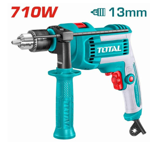 TOTAL TG1071366E Impact Drill – High-Performance Electric Hammer Drill for Concrete, Brick, Steel & Precision Installation Work
