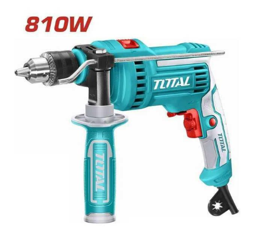TOTAL TG1081316 Impact Drill – Compact High-Speed Hammer Drill for Concrete, Metal, Wood & Everyday Repair Projects