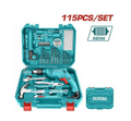 TOTAL THKTHP1152 115-Piece Tool Set – Complete Professional Hand Tools Kit for Home Repairs, Mechanical Work & Workshop Projects