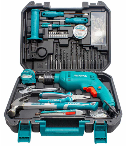 TOTAL THKTHP1152 115-Piece Tool Set – Complete Professional Hand Tools Kit for Home Repairs, Mechanical Work & Workshop Projects
