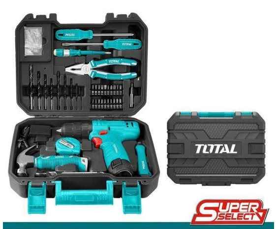 TOTAL THKTHP10812 81-Piece Tool Set – Compact All-in-One Home & Garage Repair Kit