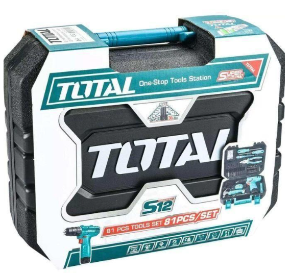 TOTAL THKTHP10812 81-Piece Tool Set – Compact All-in-One Home & Garage Repair Kit