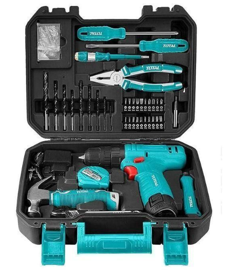 TOTAL THKTHP10812 81-Piece Tool Set – Compact All-in-One Home & Garage Repair Kit
