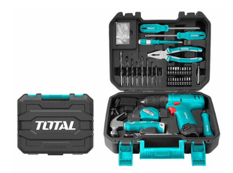 TOTAL THKTHP10812 81-Piece Tool Set – Compact All-in-One Home & Garage Repair Kit