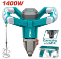 Total TD614006 1400W Heavy-Duty Electric Mixer – High-Torque Construction Mixer for Cement, Mortar, Tile Adhesive & Industrial Compounds