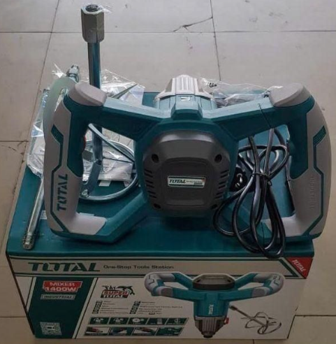 Total TD614006 1400W Heavy-Duty Electric Mixer – High-Torque Construction Mixer for Cement, Mortar, Tile Adhesive & Industrial Compounds