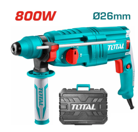 Total TH308268 800W Rotary Hammer Drill – Heavy-Duty SDS Plus Concrete & Masonry Power Tool