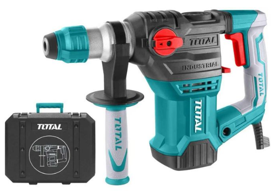 TOTAL TH1153216 1500W Rotary Hammer 32mm – Industrial Heavy-Duty SDS Plus Demolition & Concrete Drill