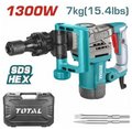 TOTAL TH2130016 1300W Demolition Breaker – Heavy-Duty Concrete Jack Hammer for Professional Construction