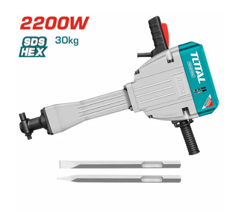 Total TH220502 2200W Demolition Breaker – Extreme-Power Concrete Jack Hammer for Heavy Construction & Road Demolition