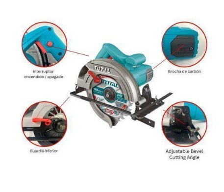 Total TS11418526 1400W Circular Saw – Heavy-Duty High-Speed Wood & Board Cutting Machine