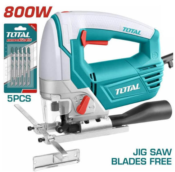 Total TS2081006 800W Jig Saw – Industrial-Strength Orbital Cutter for Precision Wood, Metal & Custom Fabrication