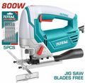 Total TS2081006 800W Jig Saw – Industrial-Strength Orbital Cutter for Precision Wood, Metal & Custom Fabrication