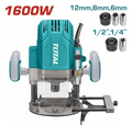 Total TR111216 1600W Wood Router – High-Precision Plunge Router for Cabinetry, Edge Profiling & Joinery