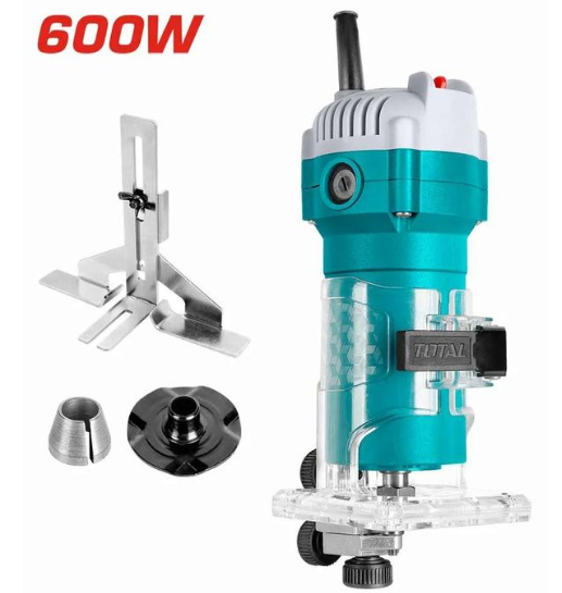 Total TLT6001 600W Laminate Trimmer – Compact Precision Edge Router for Laminates, Veneers & Fine Woodwork