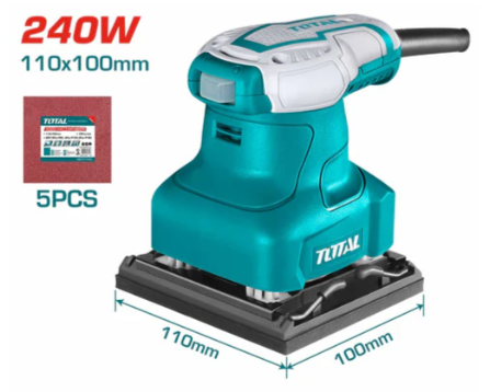 Total TF2231106 240W Palm Sander – Precision Finishing Tool for Tight Corners & Smooth Surfaces