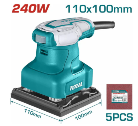 Total TF2231106 240W Palm Sander – Precision Finishing Tool for Tight Corners & Smooth Surfaces